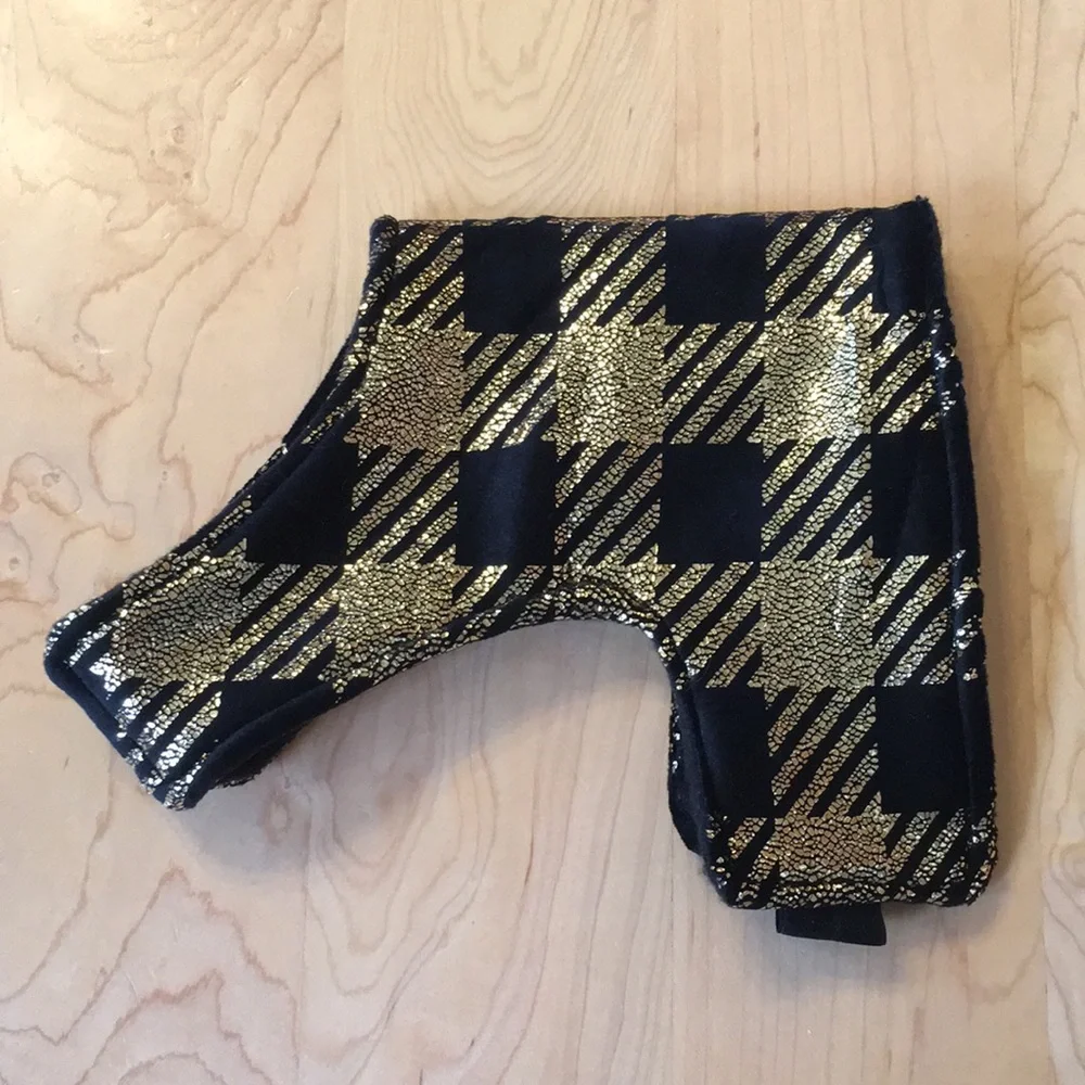 Handmade Fleece Dog Jacket Metallic Plaid